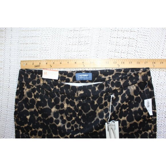 NWT Old Navy Relaxed Mid-Rise Harper Women Trousers Stovepipe size 12 Leopard - Picture 2 of 12